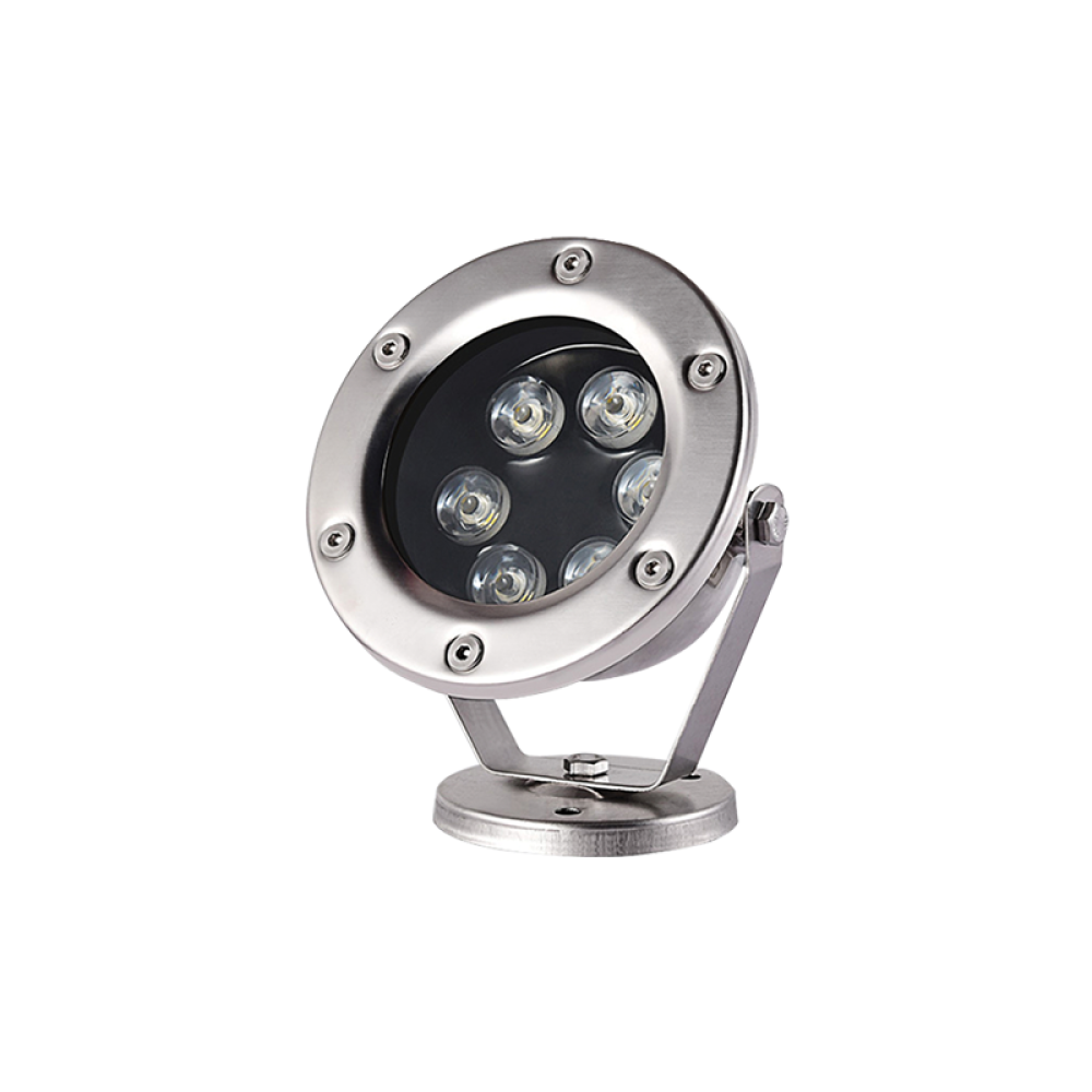 ^LED LUMINAIRE SS304 IP68 6W RGB RF 60° 12V AC Ra>80 30.000HRS  -AQUET6RGB